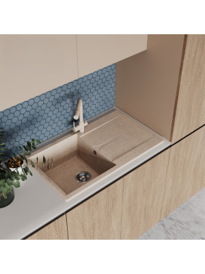 Кухонная мойка Polygran GALS 860 песочный интерьер 2