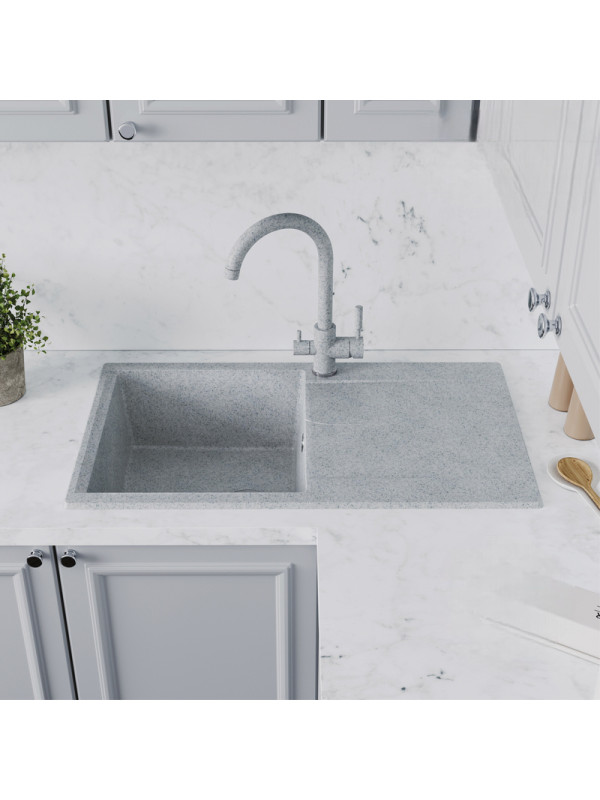 Кухонная мойка Polygran GALS 860 светло-серый интерьер