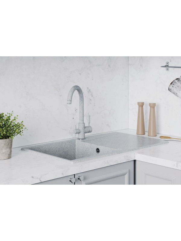 Кухонная мойка Polygran GALS 860 светло-серый интерьер 3