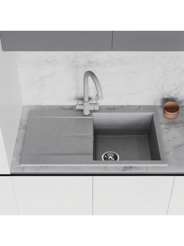 Кухонная мойка Polygran GALS 860 серый интерьер