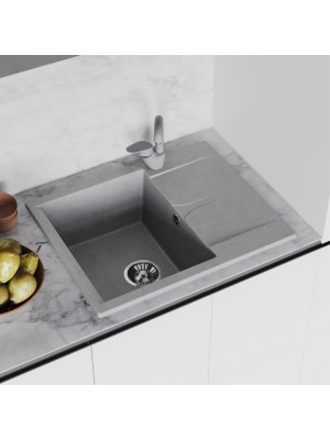 Кухонная мойка Polygran GALS 860 серый интерьер 2