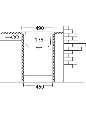 Кухонная мойка КромРус EC 245 RUS 3.5" нержавеющая сталь схема (1)