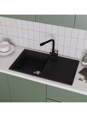 Кухонная мойка Polygran GALS 860 черный интерьер