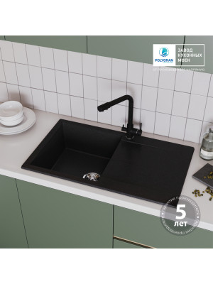 Кухонная мойка Polygran GALS 860 черный гарантия