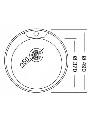 Кухонная мойка КромРус EC 445 M RUS 1.5" нержавеющая сталь схема