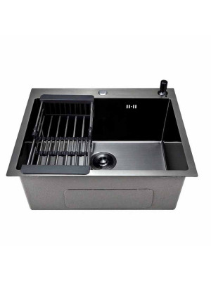 Кухонная мойка КромРус H5045B черный под углом