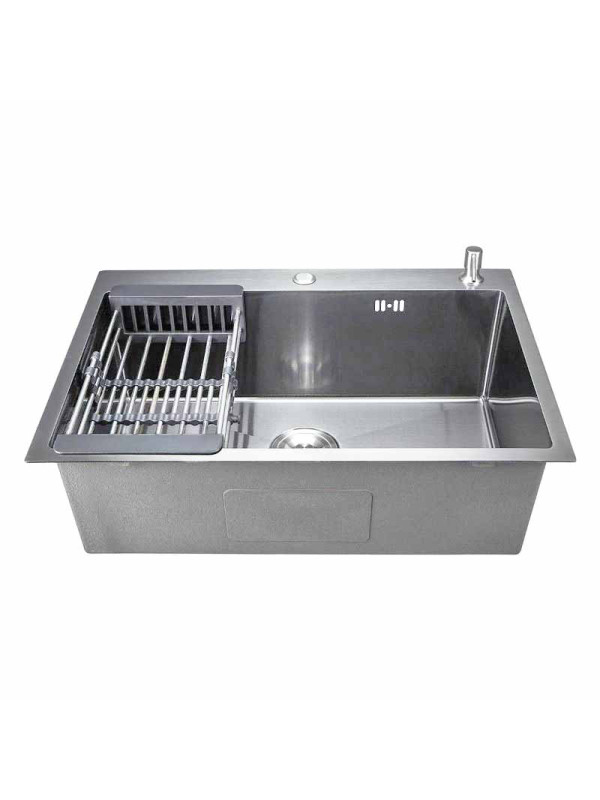 Кухонная мойка КромРус H6045S сатин спереди