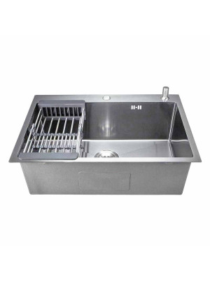 Кухонная мойка КромРус H6045S сатин спереди