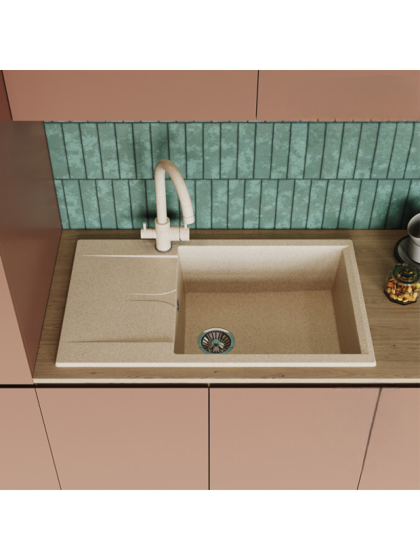 Кухонная мойка Polygran GALS 862 опал интерьер