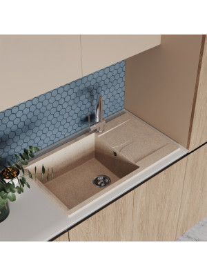 Кухонная мойка Polygran GALS 862 песочный интерьер 2