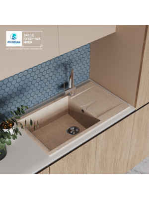 Кухонная мойка Polygran GALS 862 песочный интерьер