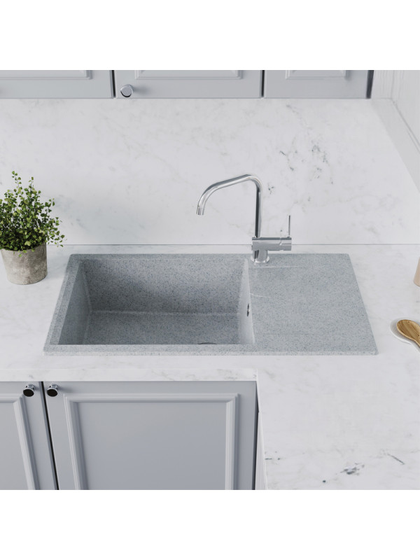 Кухонная мойка Polygran GALS 862 светло-серый интерьер