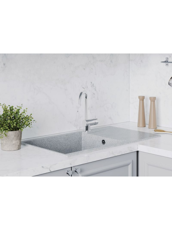 Кухонная мойка Polygran GALS 862 светло-серый интерьер 3