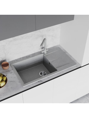 Кухонная мойка Polygran GALS 862 серый интерьер 2