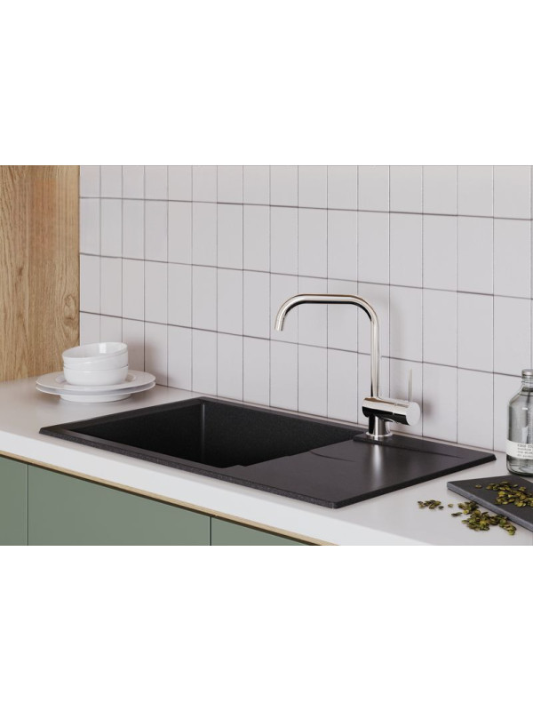 Кухонная мойка Polygran GALS 862 черный интерьер 3