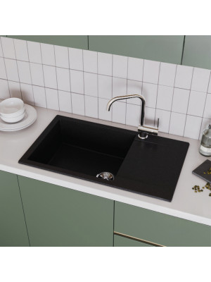 Кухонная мойка Polygran GALS 862 черный интерьер