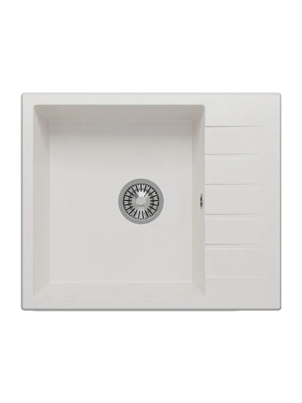 Кухонная мойка Polygran DEKA 600 белый хлопок