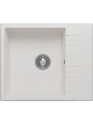 Кухонная мойка Polygran DEKA 600 белый хлопок