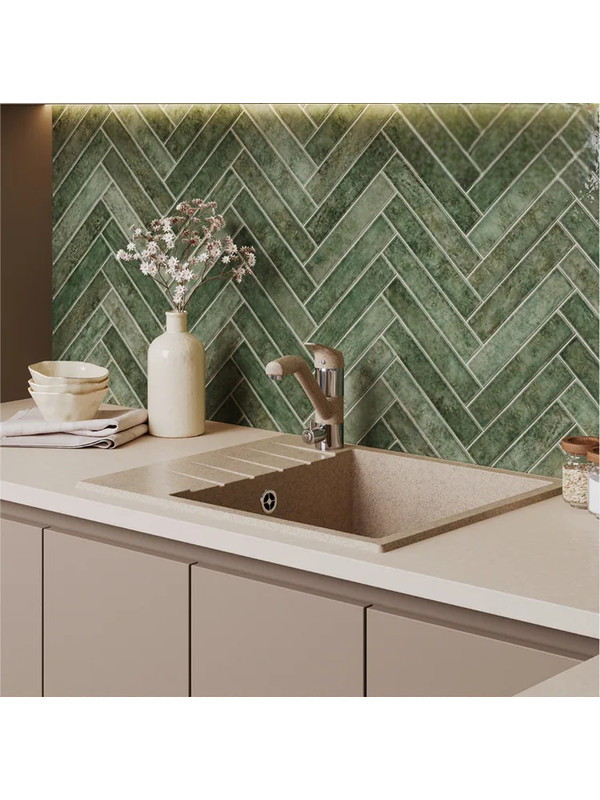 Кухонная мойка Polygran DEKA 600 песочный интерьер 2