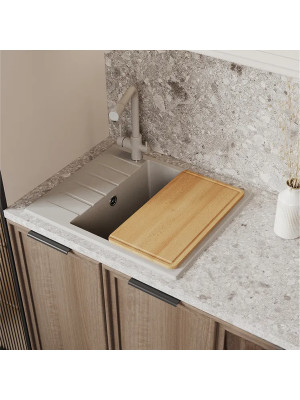 Кухонная мойка Polygran DEKA 600 серый интерьер