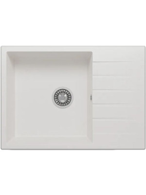 Кухонная мойка Polygran DEKA 700 белый хлопок