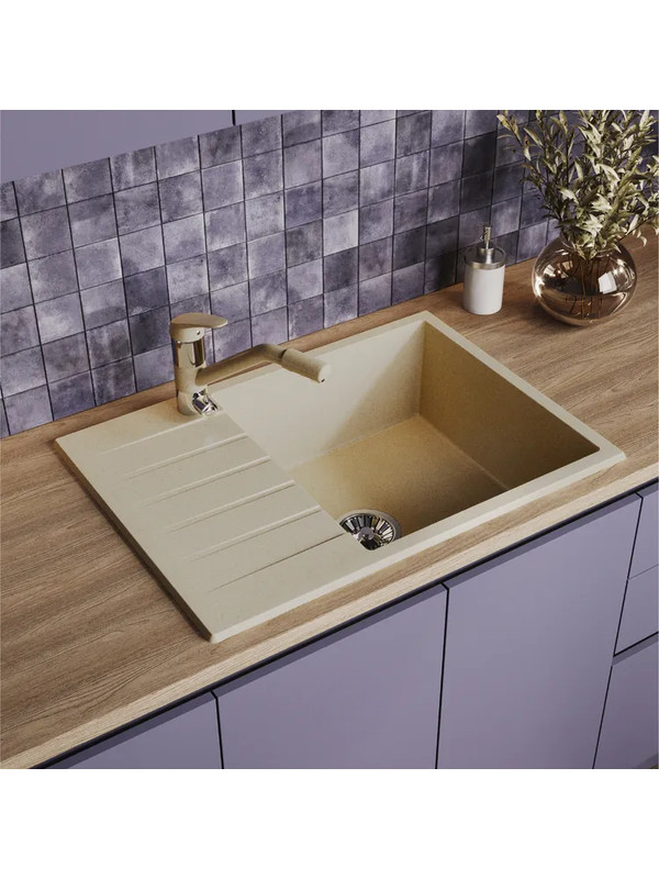 Кухонная мойка Polygran DEKA 700 опал интерьер 3