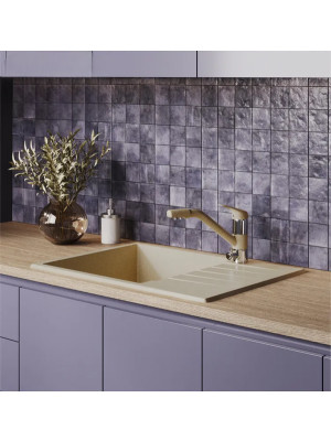 Кухонная мойка Polygran DEKA 700 опал интерьер 2