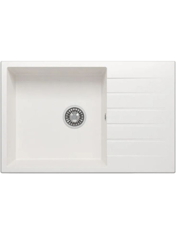 Кухонная мойка Polygran DEKA 780 белый хлопок