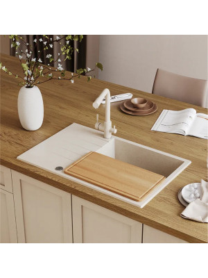 Кухонная мойка Polygran DEKA 780 кремовый интерьер