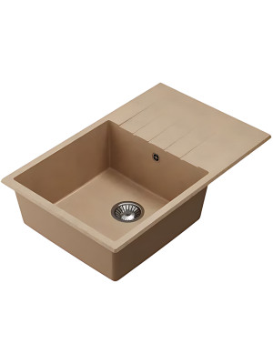 Кухонная мойка Polygran DEKA 780 песочный вид сбоку