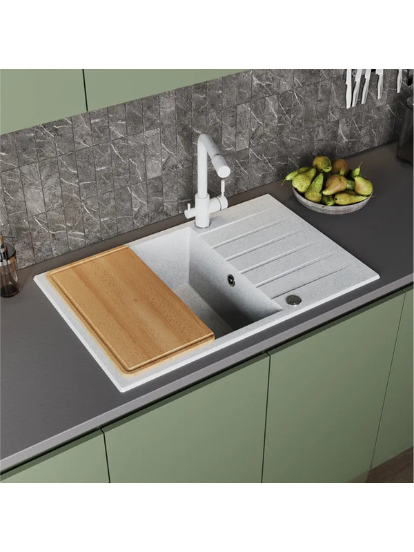 Кухонная мойка Polygran DEKA 780 светло-серый интерьер