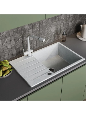 Кухонная мойка Polygran DEKA 780 светло-серый интерьер 3