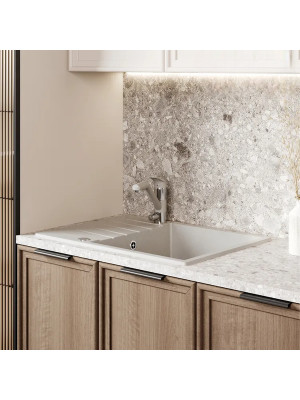 Кухонная мойка Polygran DEKA 780 серый интерьер 2