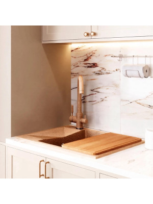 Кухонная мойка Polygran Blade 660 песочный интерьер 4