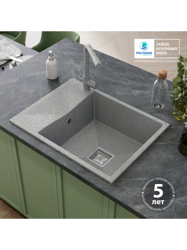 Кухонная мойка Polygran Blade 660 светло-серый гарантия