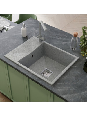 Кухонная мойка Polygran Blade 660 светло-серый интерьер