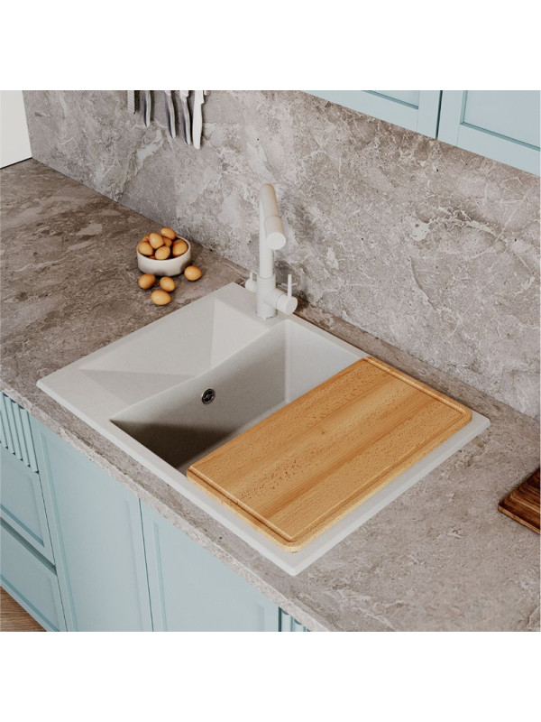 Кухонная мойка Polygran Blade 660 серый интерьер