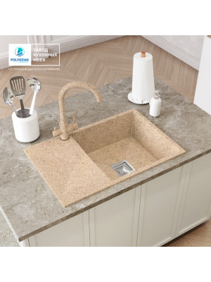 Кухонная мойка Polygran Blade 760 песочный