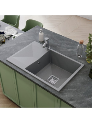 Кухонная мойка Polygran Blade 760 серый интерьер