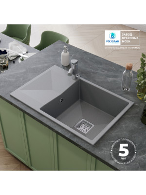 Кухонная мойка Polygran Blade 760 серый гарантия