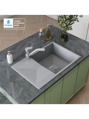 Кухонная мойка Polygran Blade 760 серый интерьер