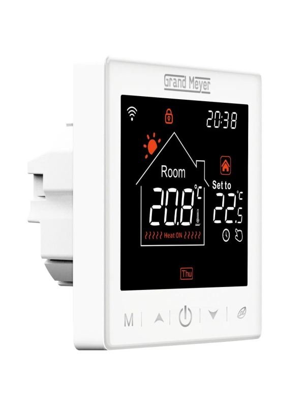 Терморегулятор Grand Meyer SN-10 Wi-Fi белый слева