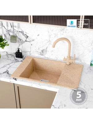 Кухонная мойка Polygran Blade 780 песочный гарантия