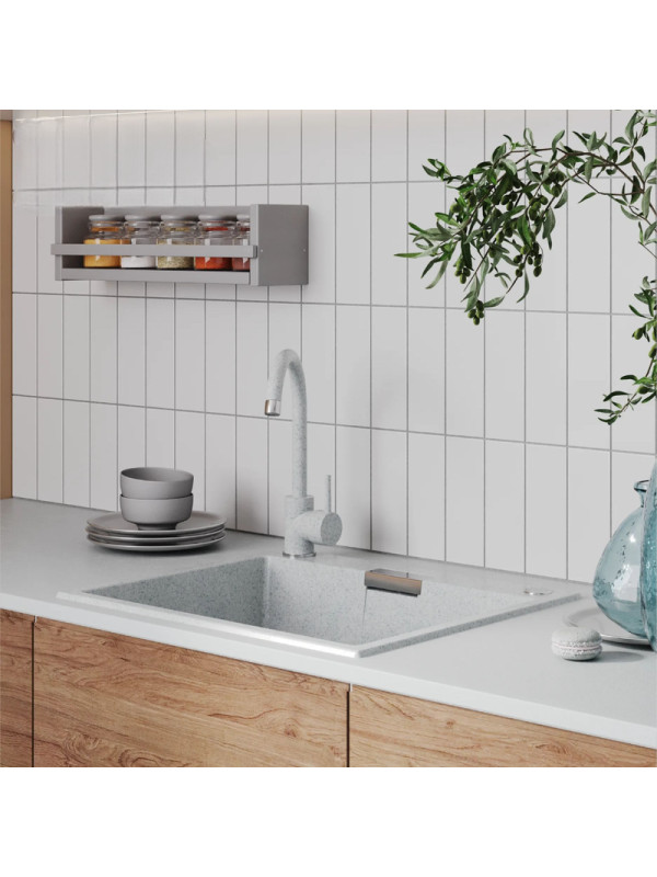 Кухонная мойка Polygran TOLERO 580 светло-серый интерьер