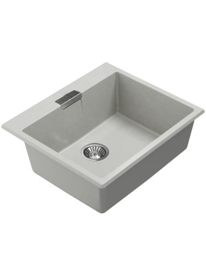 Кухонная мойка Polygran TOLERO 580 серый вид сбоку