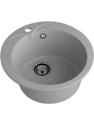 Кухонная мойка GranFest GF-R480 серый вид сбоку