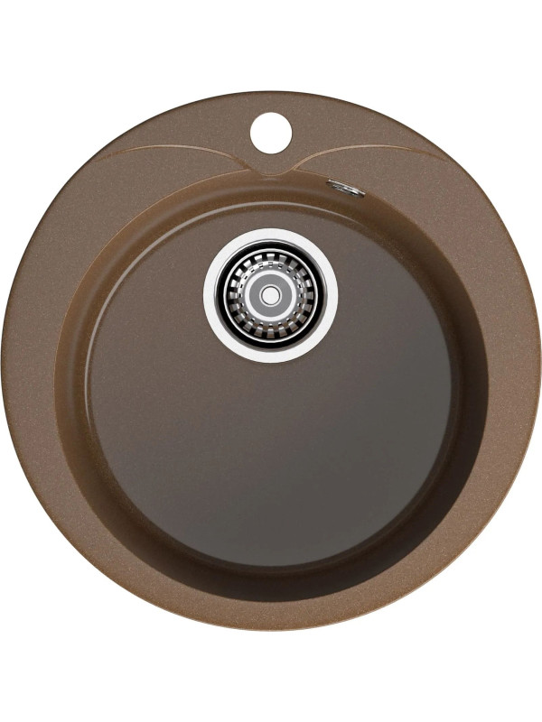 Кухонная мойка GranFest GF-R480 терракот вид сбоку