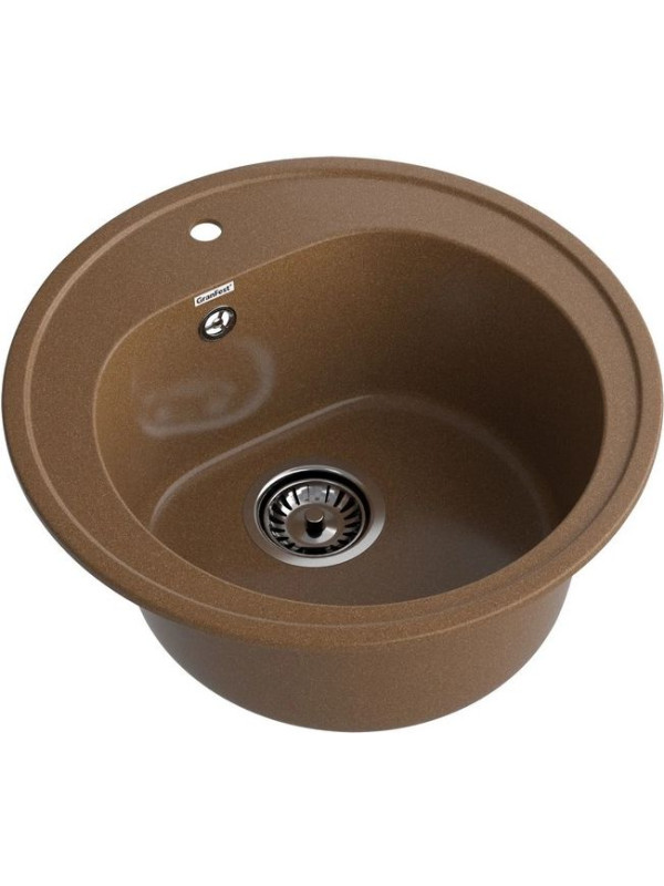 Кухонная мойка GranFest GF-R510 терракот вид сбоку