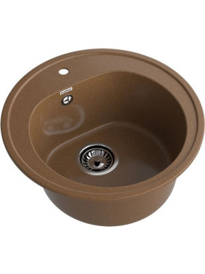 Кухонная мойка GranFest GF-R510 терракот вид сбоку