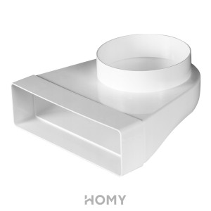 Соединитель каналов поворотный Awenta FP204-23/125 на трубу (60x204/d125) 90°